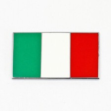 Enameled Self Adhesive Italian Flag Badge suitable for Classic Cars