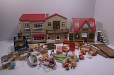 Sylvanian Families Red Roof House & Accessories + Rabbit & Bear Figures KB7