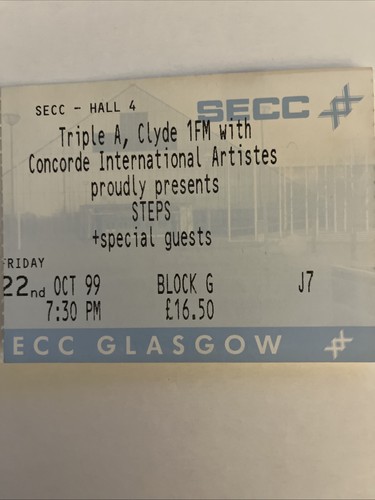 Steps concert ticket stub oct - concert,