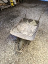 Antique Solid Steel Wheelbarrow