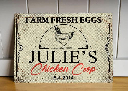 Personalised metal chicken - personalised,