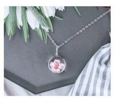 Sterling Silver Necklace Peach