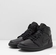 Genuine Nike Air Jordan 1 Mid 'Triple Black' - UK 12, EU 47.5