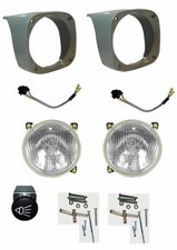 Cowl Headlight lamp,Plug&Switch RH/LH 135 165 with Bulb Fits Massey Ferguson