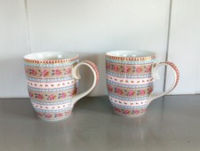 Pip Studio Pair Of China Mugs, Ribbon Rose Design
