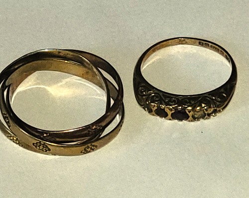 9ct gold rings - 9ct, -russian