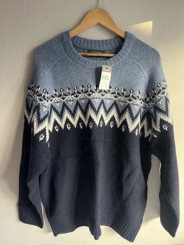 Men blue christmas jumper - blue,