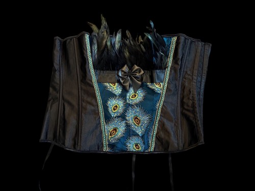 Black teal peacock feather - teal,