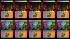 MTG 10x FOIL Mountain Basic Land Bundle (Random Art) [Lost Caverns of Ixalan]