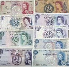 ISLE OF MAN BANKNOTES - CHOICE OF BANKNOTE AND STYLE