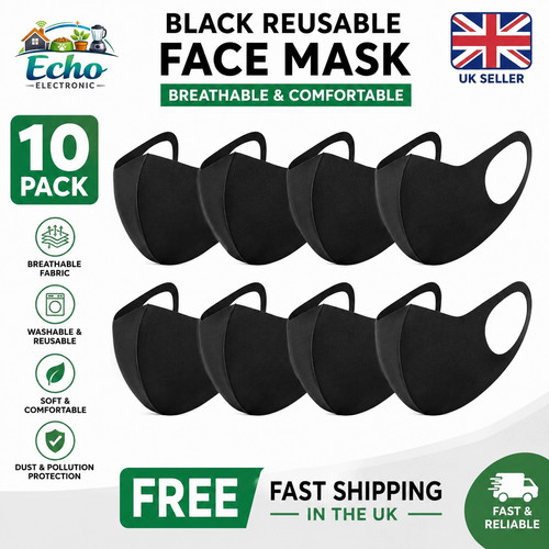 Pack face mask black - face,