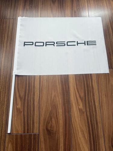 Porsche novelty flag - porsche, white