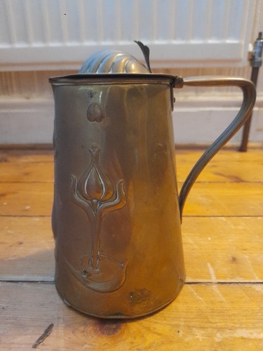 S art nouveau brass - s,