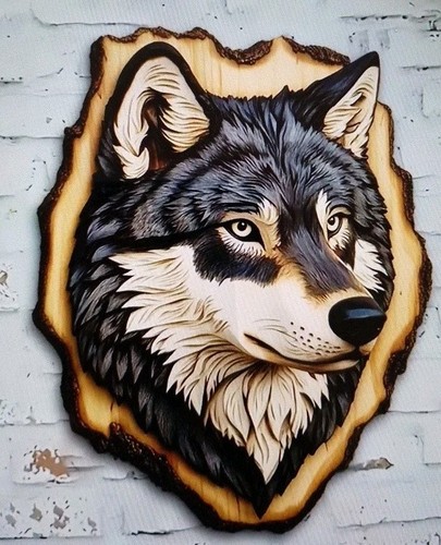 Wolf trophy head - wolf,