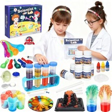 70 Lab Experiments Science Kit for Kids STEM Toys Erupting Volcano Chemistry Set