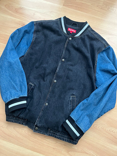 Supreme denim varsity jacket