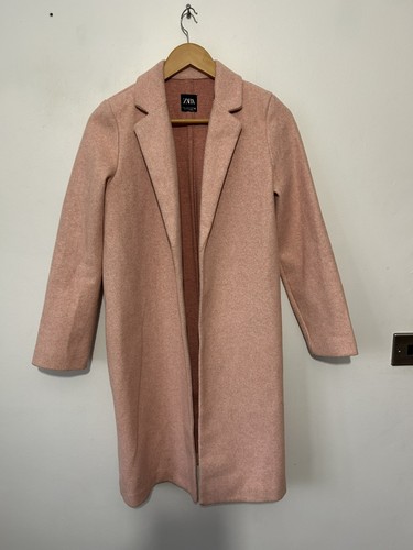 Zara pink winter coat wool - , mix