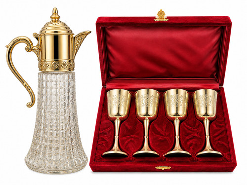 Brass wine glasses metal - brass,