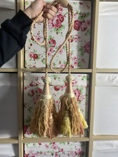 Large Curtain Tie Back Long Tassels Country House Farmhouse Cottage Decor