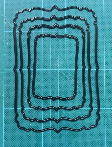 Cut fancy oblong nesting die - x-cut,