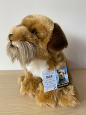 Border Terrier 12" toy dog, as it is, with collar & tag, gift wrapped 3 choices