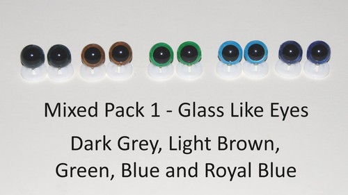 Glass like eyes - like,