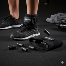 BRAND NEW Sportneer Adjustable Ankle Weights 2 Pack (0.5-3.2kg Pair) MAX 6.4KG