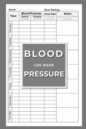 Blood pressure log book - blood,