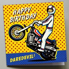 Birthday card evel knievel - birthday,