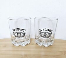 Vintage Jack Daniel's Old No7 Round Scalloped Base Glasses Pair