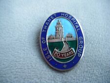Hallmarked Silver Nursing Badge ISLE OF THANET HOSPITAL 20 YEARS SERVICE Named