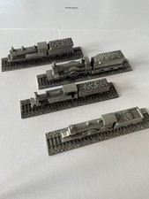 Royal Hampshire Art Foundry Pewter Miniature Steam Trains x 4