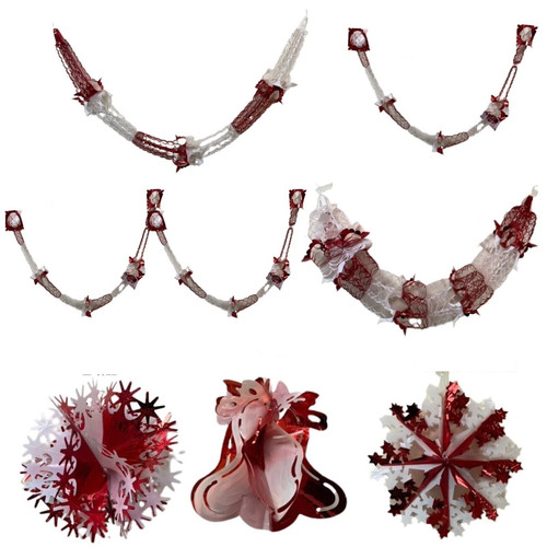 7pc set christmas red - 7pc,