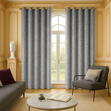 Crushed Velvet Curtains Pair