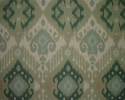 Boho sage green ikat linen - boho,