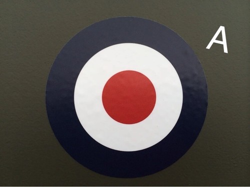 Raf roundel stickers - x2, aorb