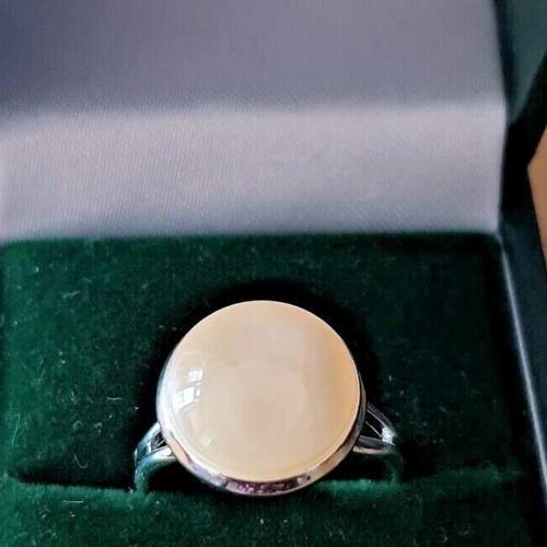 Silver adjustable ring round - adjustable,