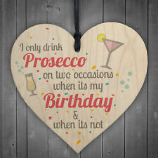 Prosecco Wood Heart Friendship