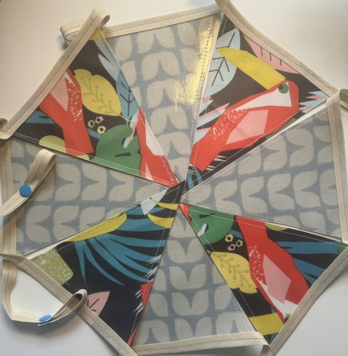 Handmade oilcloth bunting - handmade,