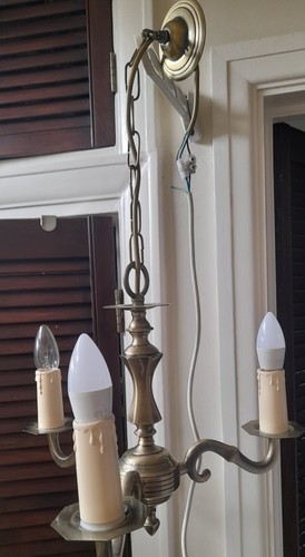Brushed brass chandelier arm - brushed, 3