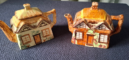 Vintage pottery cottages - pottery,