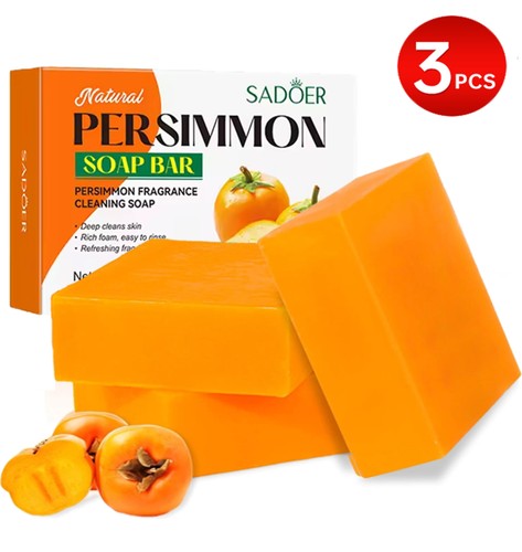 3pcs persimmon soap bar - persimmon,