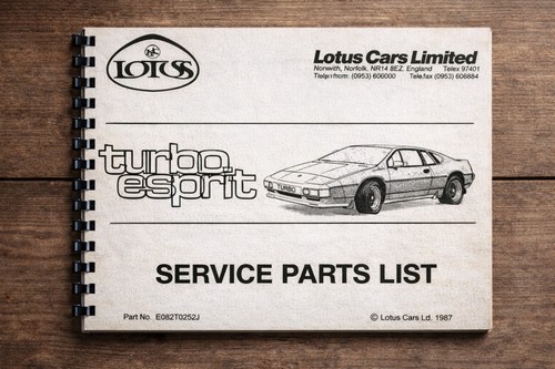 Lotus turbo esprit - lotus, parts
