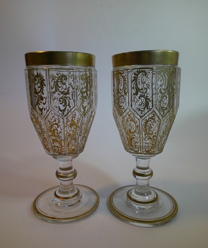 Antique facet cut and gilded - antique,