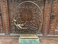 Cast bronze leaping lady - leaping, on