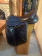 ASS/AVA  17.5" Medium Wide Calf Leather Show Saddle Flair System in Havanah
