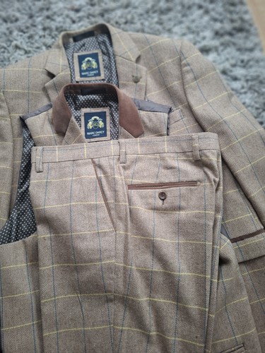 Marc darcy brown check tweed - marc,