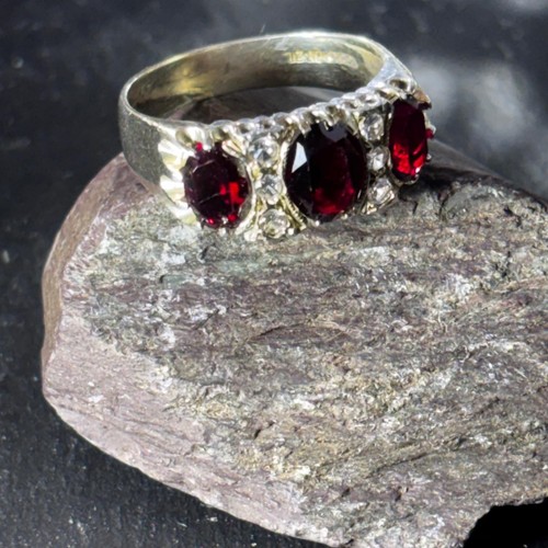 Vintage sterling silver garnet - sterling,
