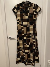 Amaranto Brown Patterned Dress