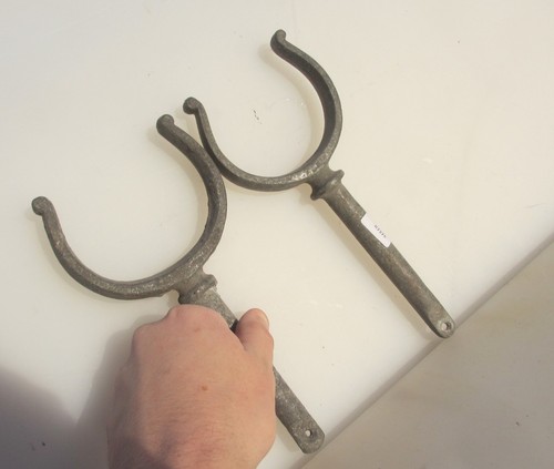 Vintage galvanised row locks - galvanised,